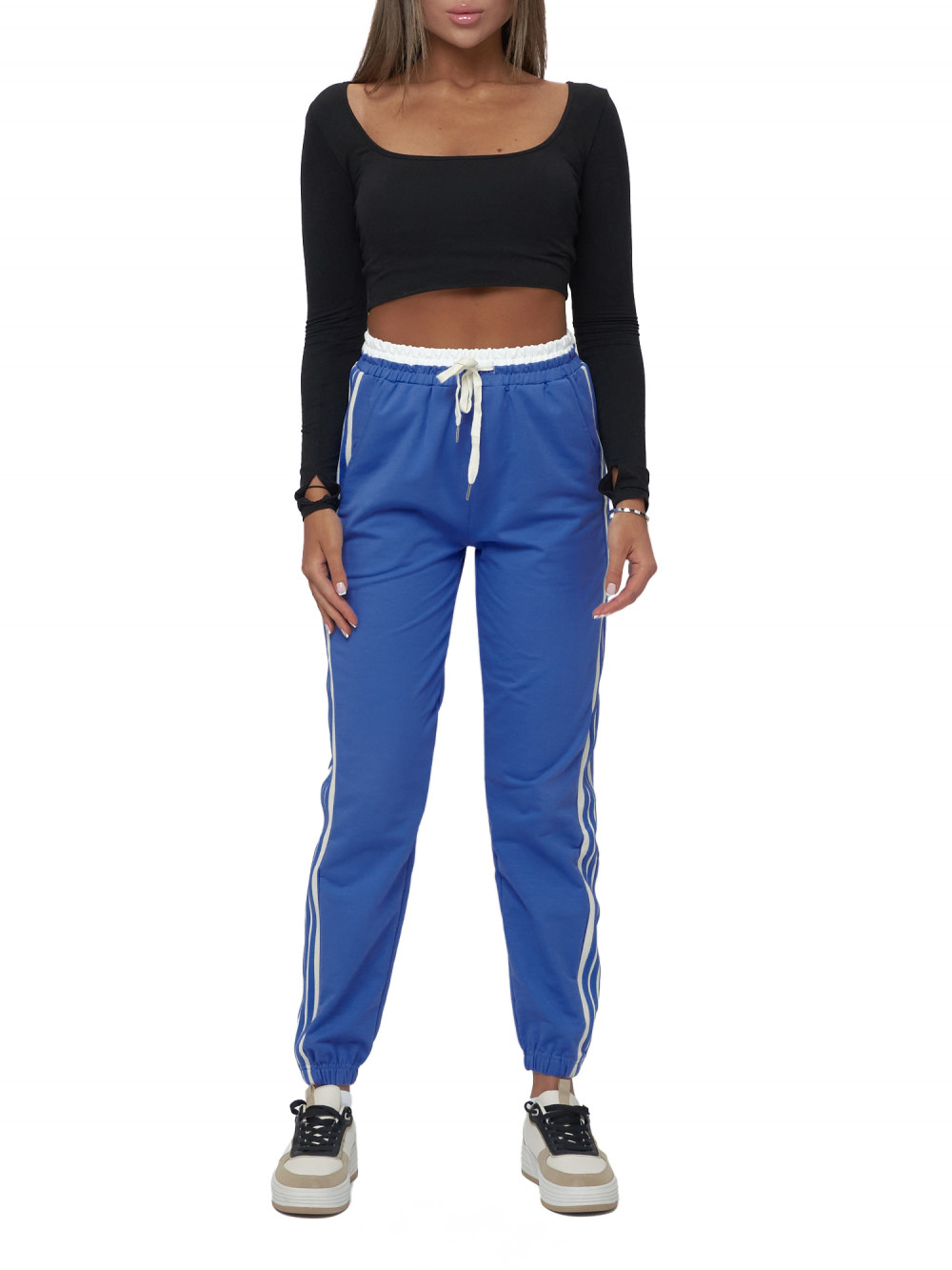 

Брюки женские NoBrand AD311 синие 48 RU, Синий, AD311