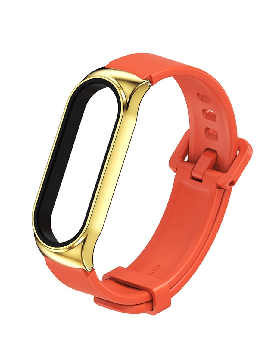 

Ремешок для браслета Xiaomi Mi Band 3 с металлической вставкой, оранжевый