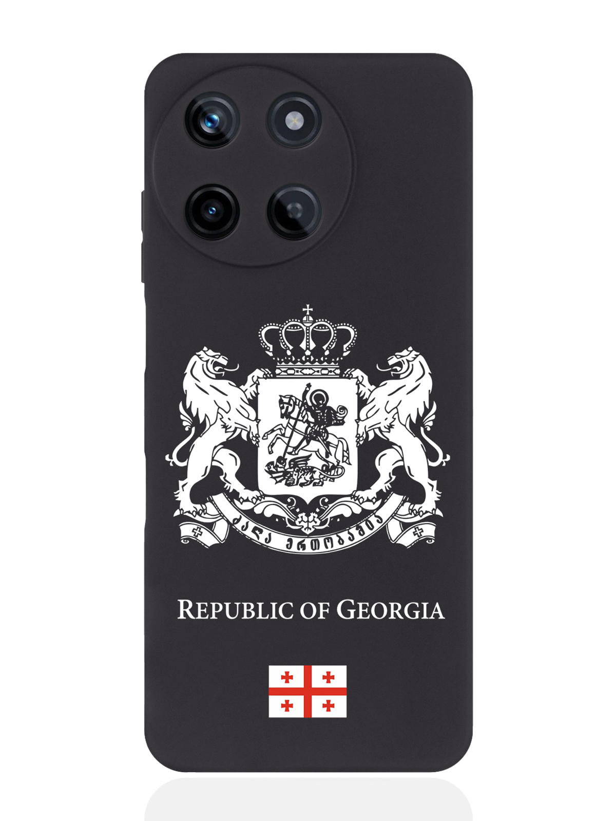

чехол SignumCase для Realme 11 5G Белый Герб Грузии, Золотистый;черный, Realme 11 5G
