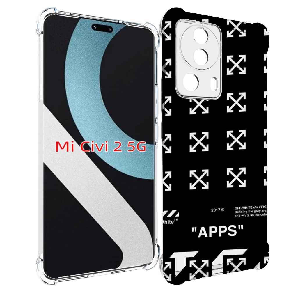 

Чехол MyPads оф-вайт-значки для Xiaomi Civi 2, Прозрачный, Tocco