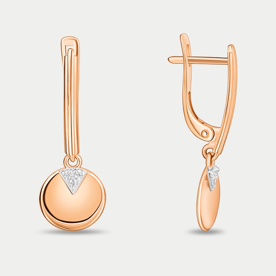 

Серьги из золота с фианитом GOLD CENTER 019852-1102, 019852-1102