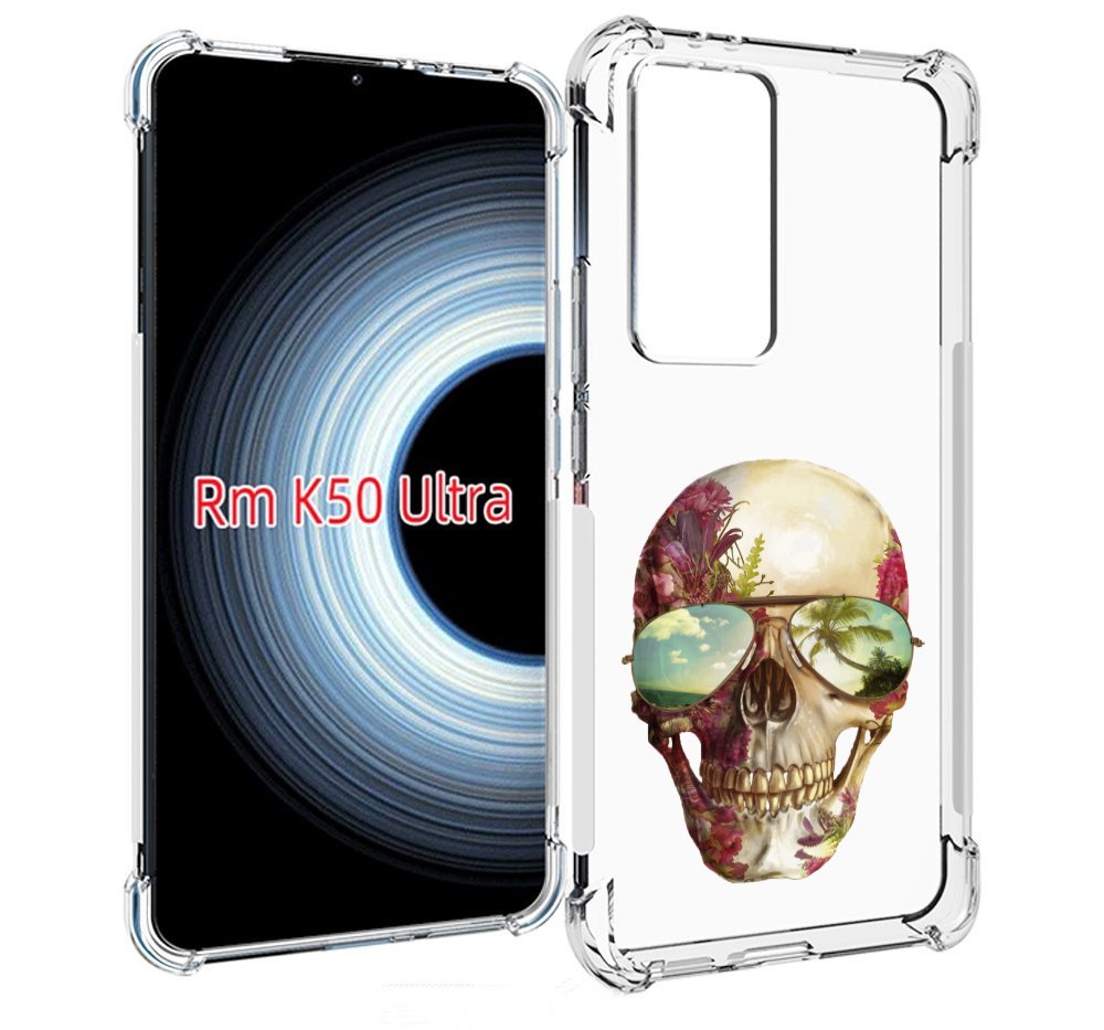 

Чехол MyPads Череп с очками для Xiaomi 12T / Redmi K50 Ultra, Прозрачный, Tocco