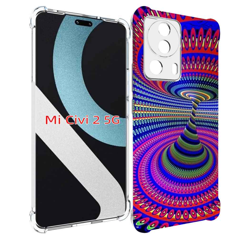 

Чехол MyPads оптическая иллюзия для Xiaomi Civi 2, Прозрачный, Tocco