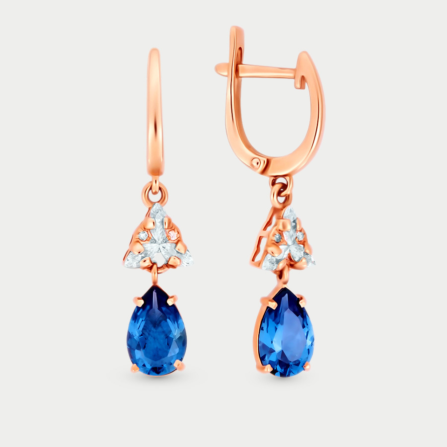 

Серьги из золота с фианитом GOLD CENTER 200-1506, 200-1506