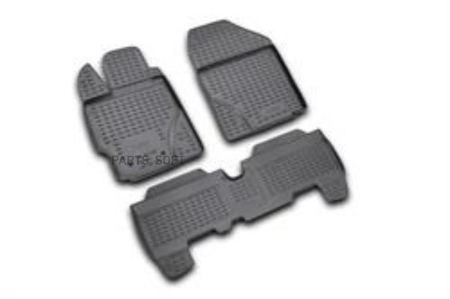 

Комплект резиновых автомобильных ковриков в салон TOYOTA Yaris 01/2006-2010, 3 шт. (полиур
