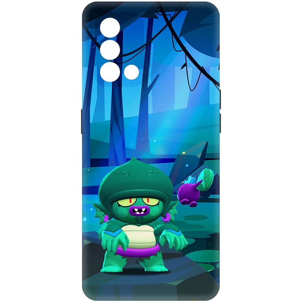 

Чехол-накладка Софт Brawl Stars - Болотный Джин для Oppo A74, Черный