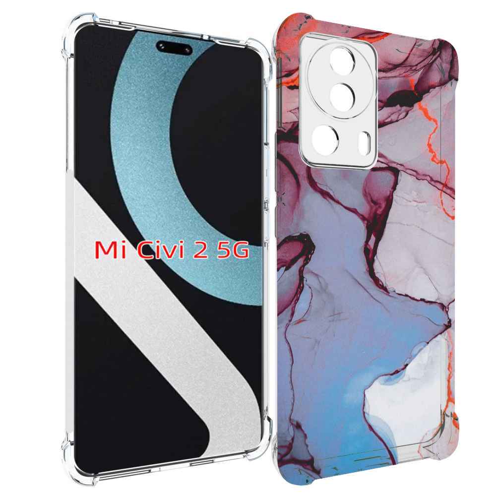 

Чехол MyPads мраморный рисунок для Xiaomi Civi 2, Прозрачный, Tocco