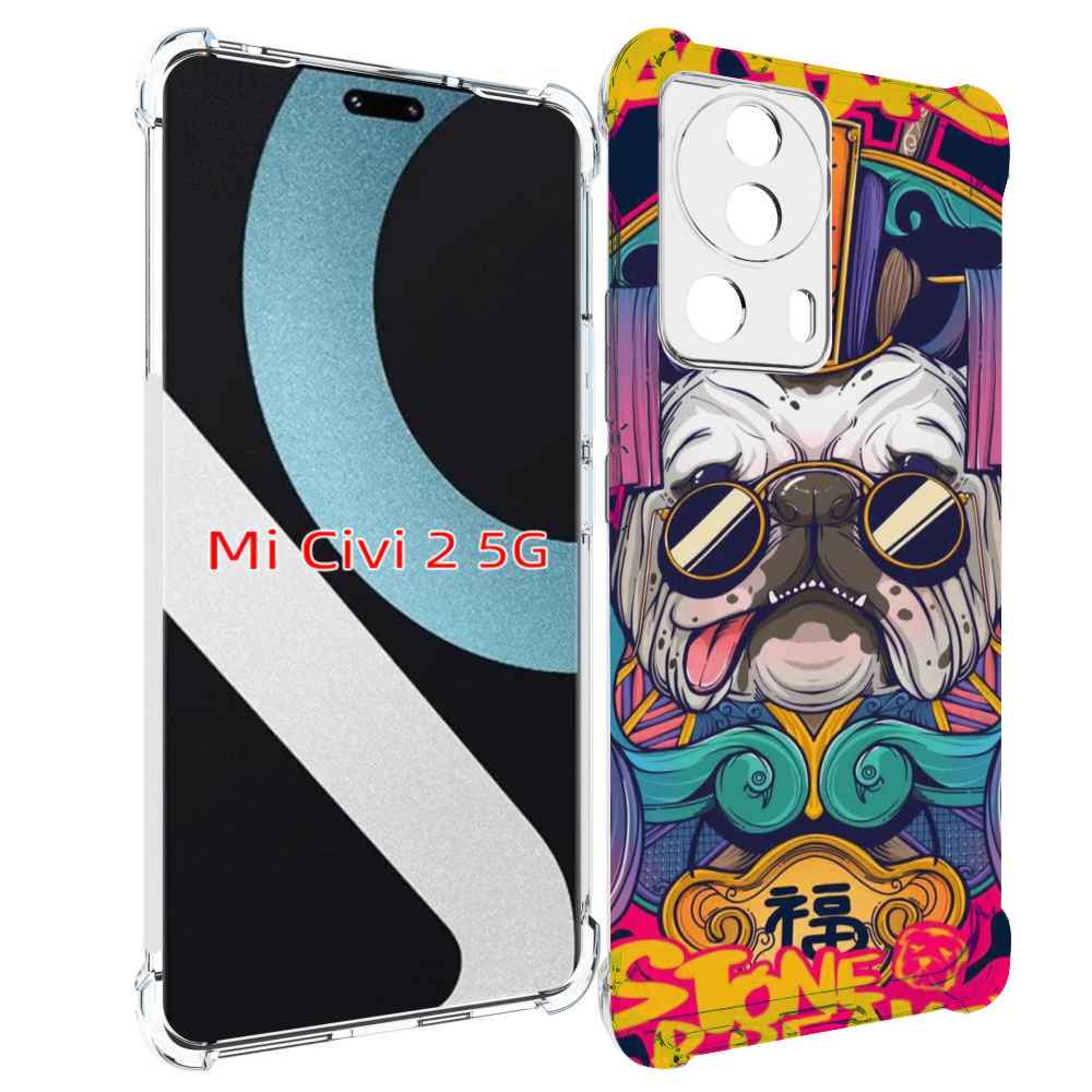 

Чехол MyPads мопс агро яркая для Xiaomi Civi 2, Прозрачный, Tocco