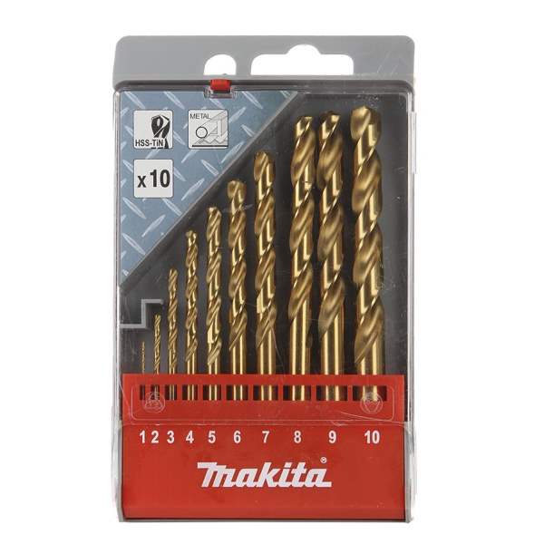 

Набор сверл по металлу 10шт HSS-TIN Makita D-43561 (MAKITA)