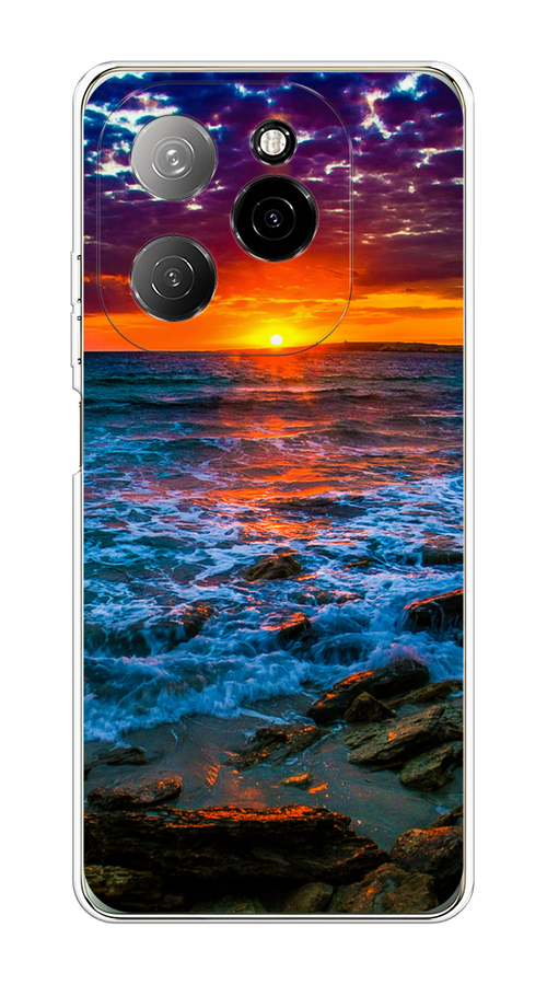 

Чехол на Tecno Spark 20 Pro 5G "Закат 1", Оранжевый;синий, 305750-1