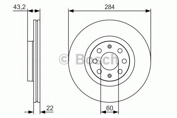 

0 986 479 S91_диск тормозной передний! Fiat Grande Punto 1.3D/1.9D 05>