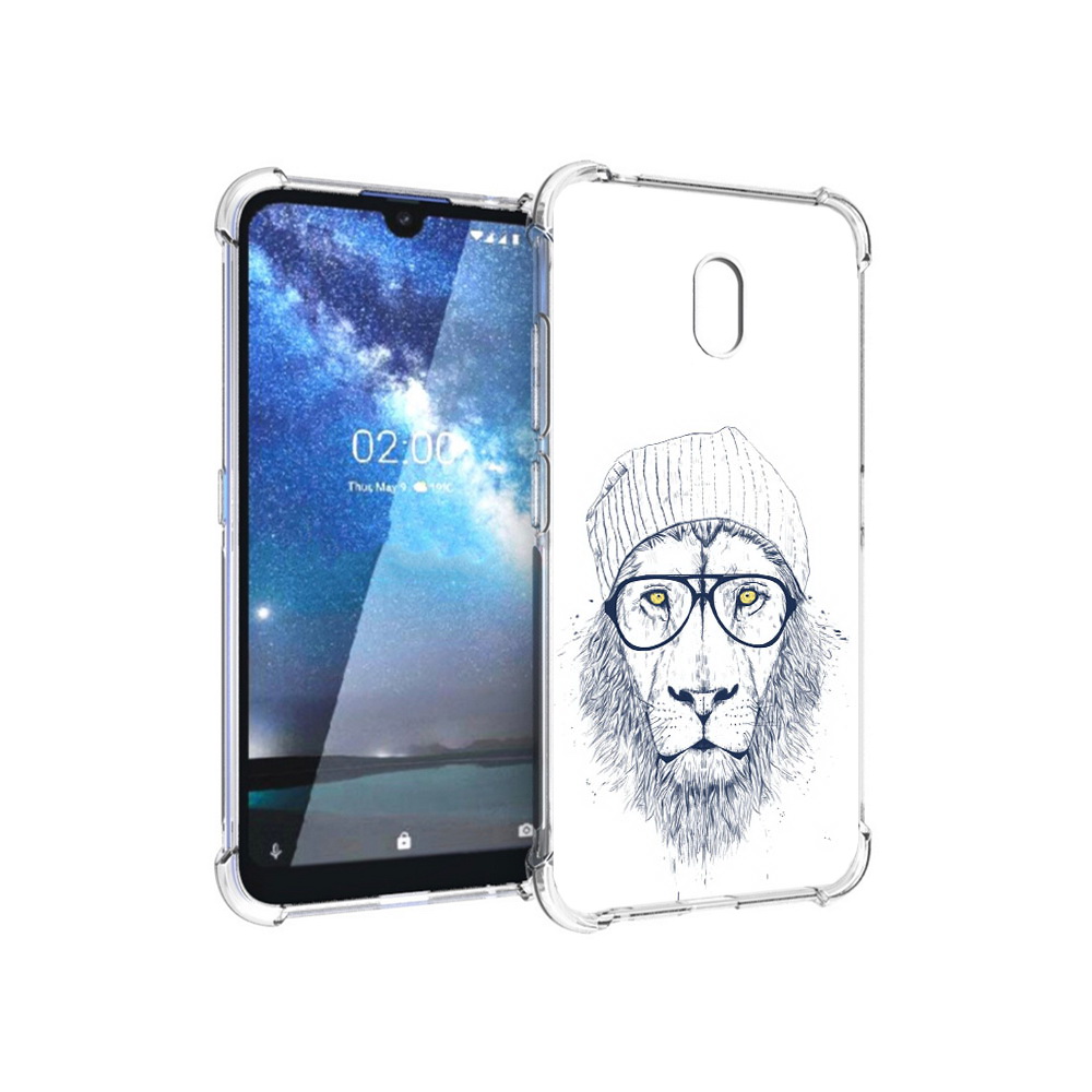 

Чехол MyPads Tocco для Nokia 2.2 хиппи лев (PT134721.103.663), Прозрачный, Tocco