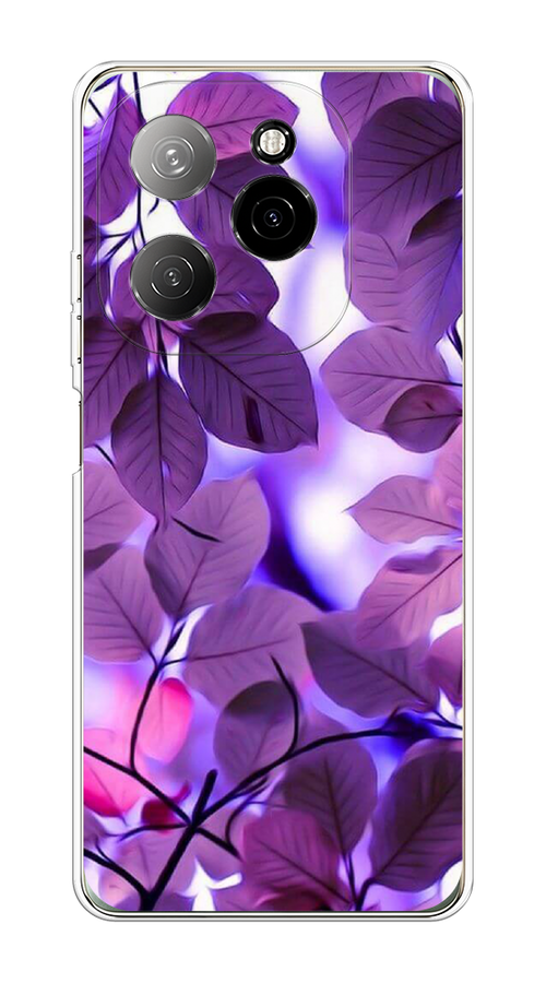 

Чехол на Tecno Spark 20 Pro 5G "Сиреневые листики", Фиолетовый;голубой, 305750-1