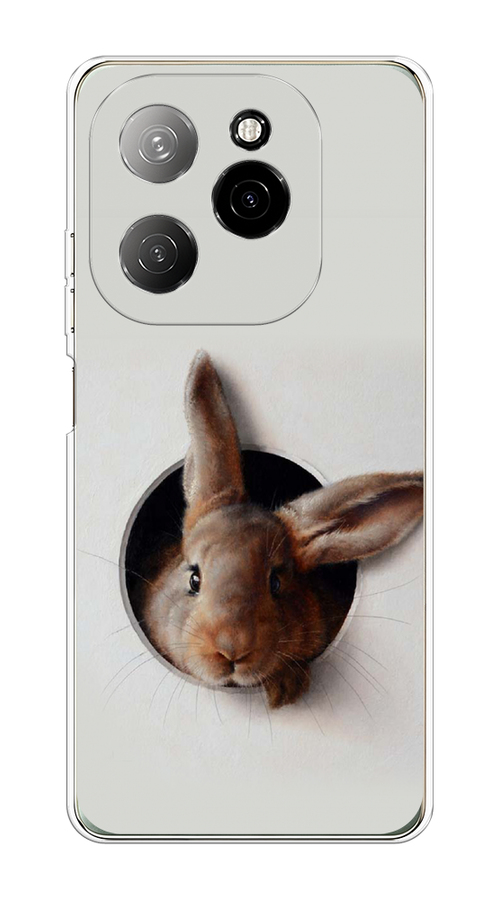 

Чехол на Tecno Spark 20 Pro 5G "Любопытный кролик", Серый;коричневый, 305750-1