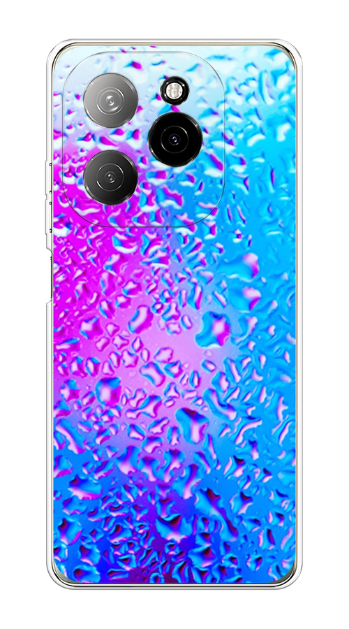

Чехол на Tecno Spark 20 Pro 5G "Капли на стекле", Бирюзовый;розовый, 305750-1