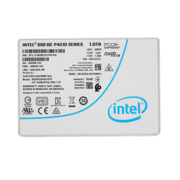 

SSD накопитель Intel DC P4510 2.5" 1 ТБ (SSDPE2KX010T8), DC P4510