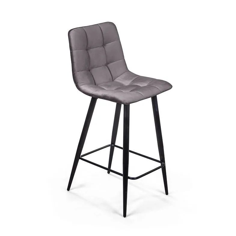 Комплект стульев Uno полубарный, опора конус, Barkhat 27, серый, 2 шт.