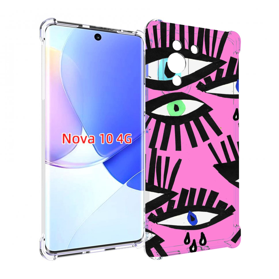 

Чехол MyPads глазки абстракция для Huawei Nova 10, Прозрачный, Tocco