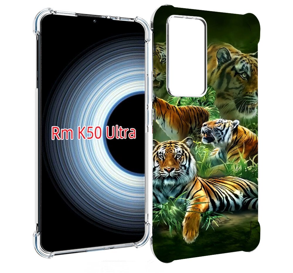 

Чехол MyPads Тигры для Xiaomi 12T / Redmi K50 Ultra, Прозрачный, Tocco
