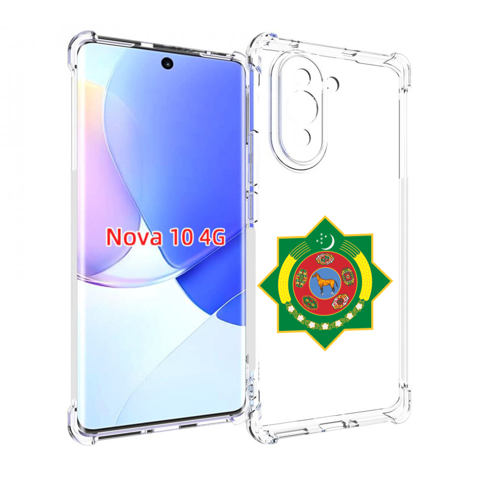 

Чехол MyPads герб-туркменистан для Huawei Nova 10, Прозрачный, Tocco