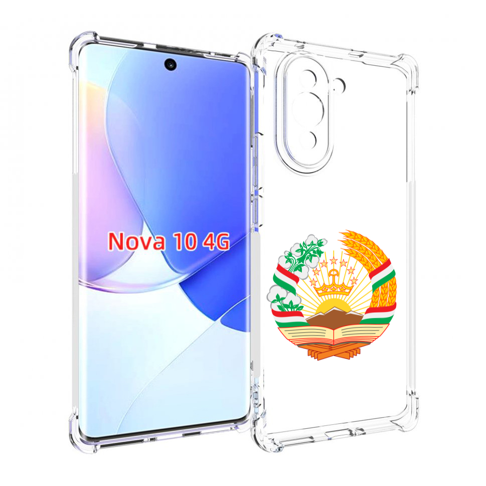 

Чехол MyPads герб-таджикистана для Huawei Nova 10, Прозрачный, Tocco
