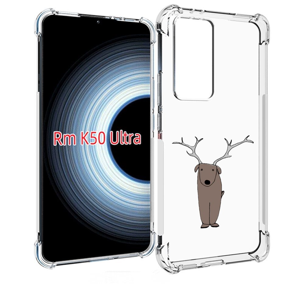 Чехол MyPads Собака олень для Xiaomi 12T / Redmi K50 Ultra