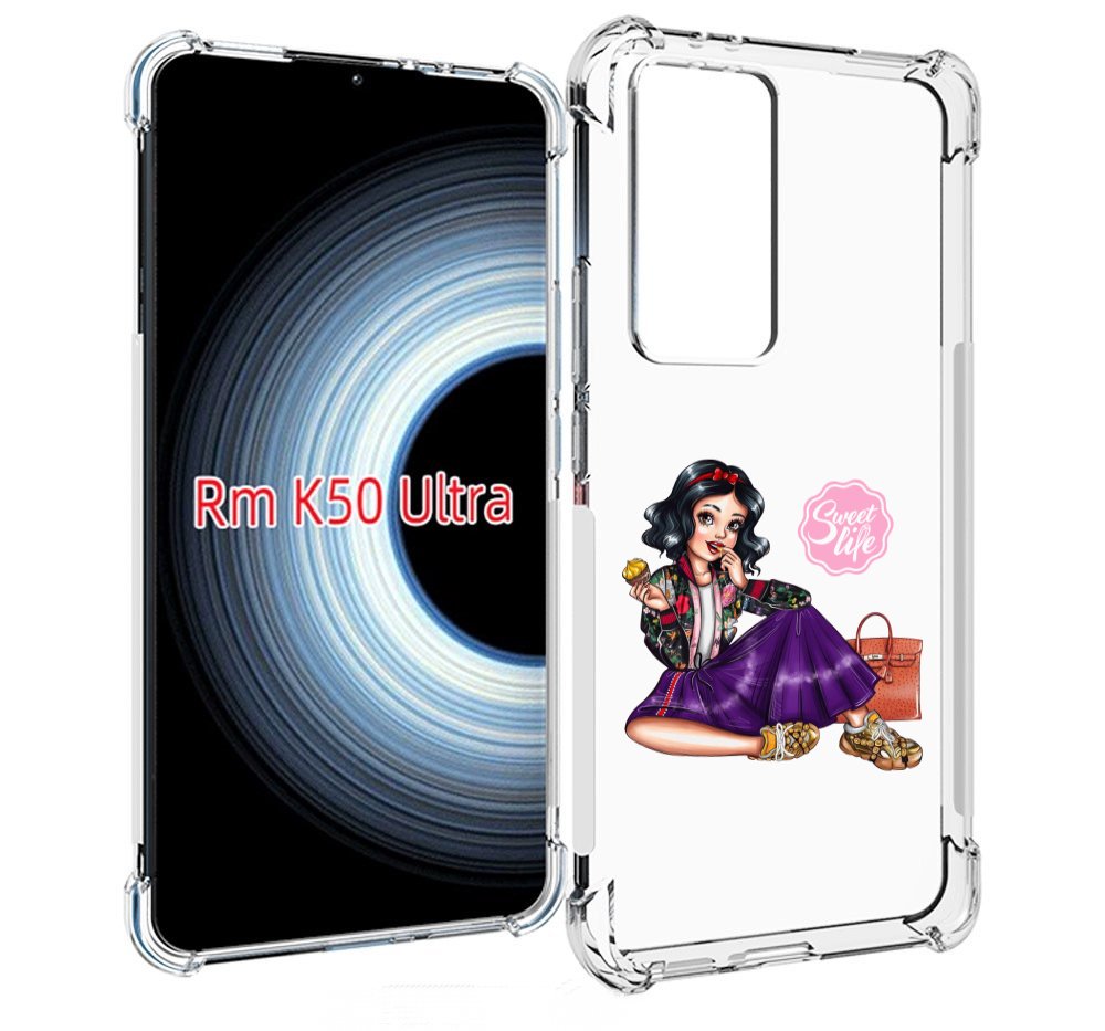 

Чехол MyPads Сладкая-жизнь женский для Xiaomi 12T / Redmi K50 Ultra, Прозрачный, Tocco