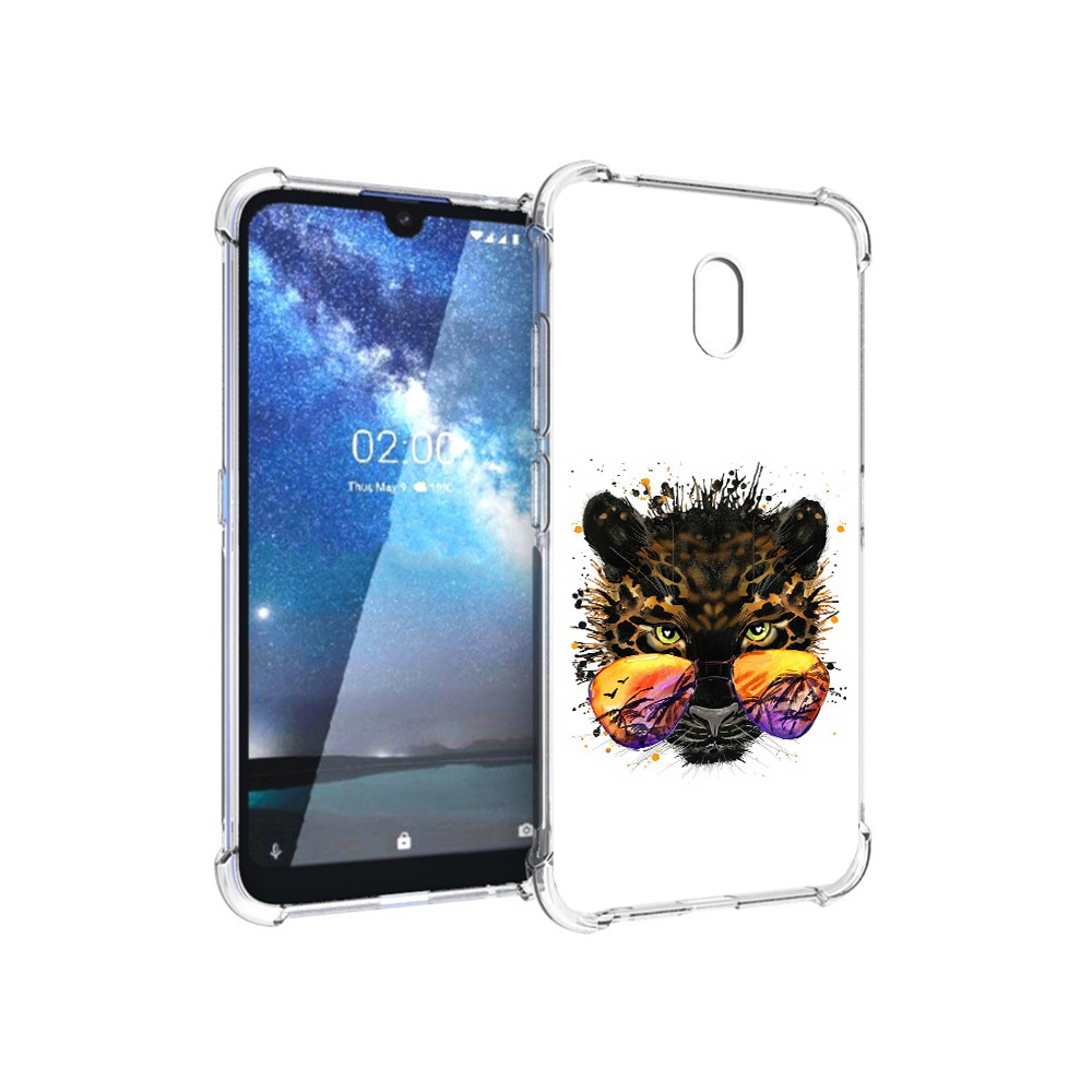 

Чехол MyPads Tocco для Nokia 2.2 тропический леопард (PT134721.103.649), Прозрачный, Tocco