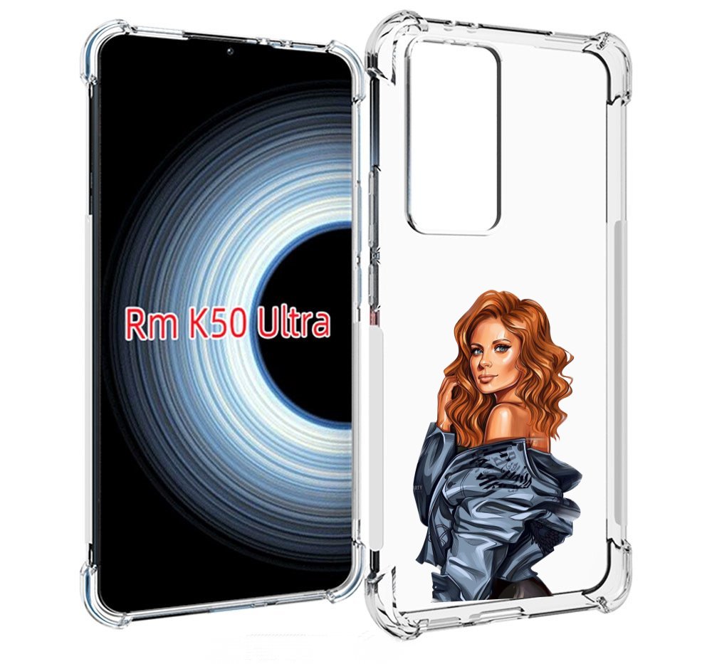 

Чехол MyPads Рыжая-девушка женский для Xiaomi 12T / Redmi K50 Ultra, Прозрачный, Tocco