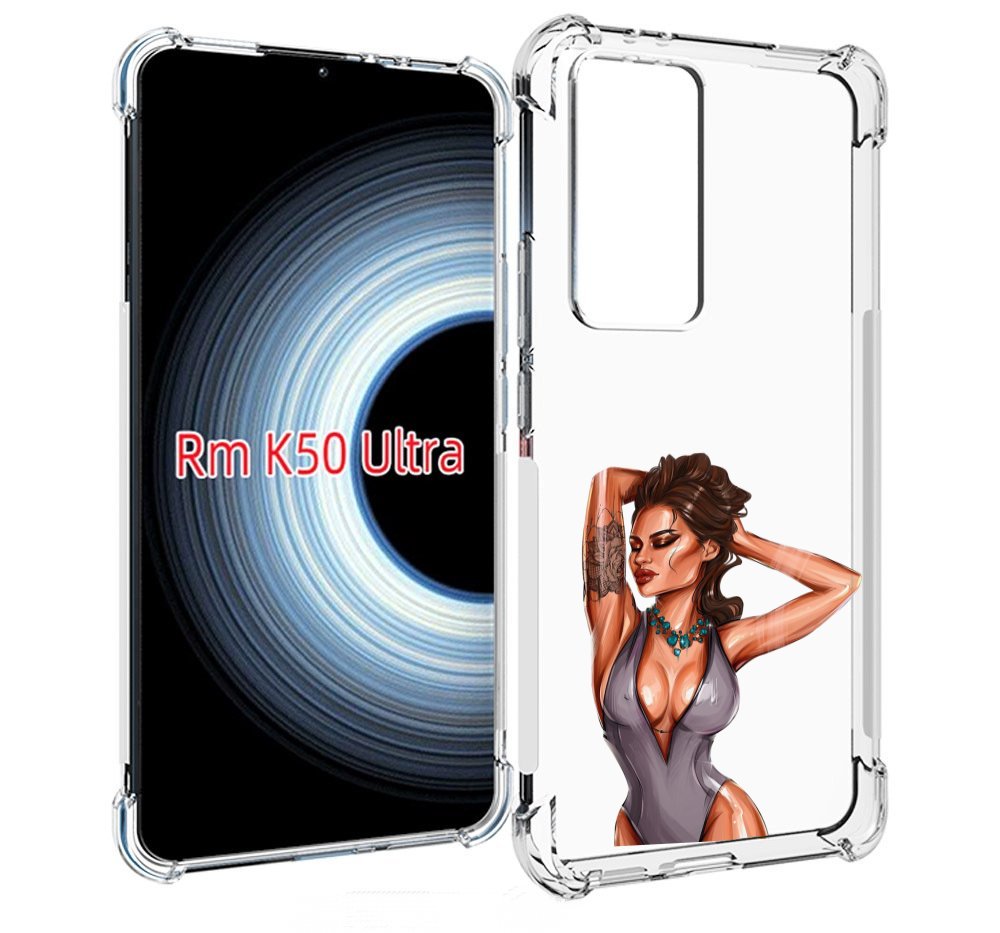 

Чехол MyPads Роскошная-девушка женский для Xiaomi 12T / Redmi K50 Ultra, Прозрачный, Tocco