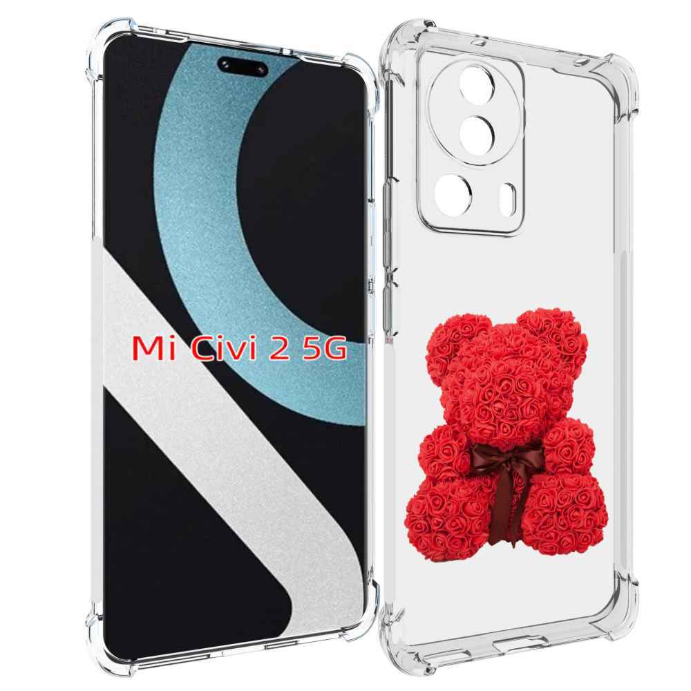 

Чехол MyPads мишка-из-розочек для Xiaomi Civi 2, Прозрачный, Tocco