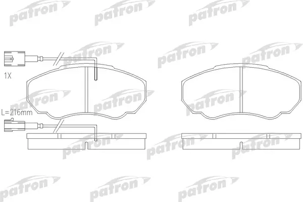 

Колодки тормозные дисковые передн CITROEN: JUMPER c бортовой платформой 94-02, JUMPER c бо