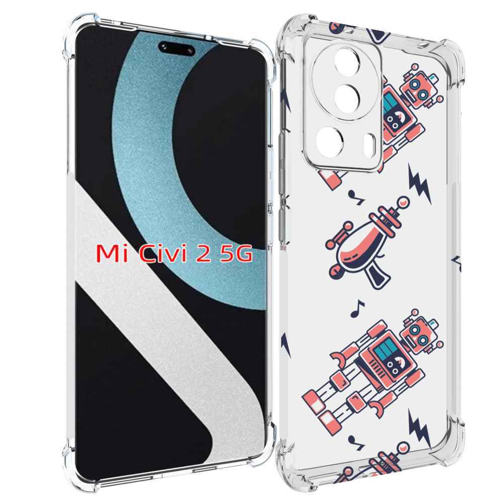 

Чехол MyPads мини-роботы для Xiaomi Civi 2, Прозрачный, Tocco