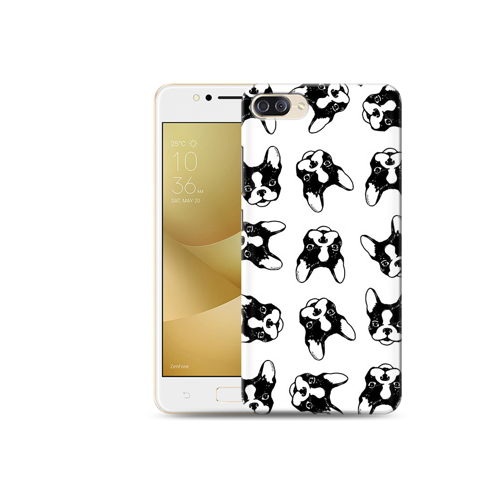 

Чехол MyPads Tocco для Asus ZenFone 4 Max (ZC520KL) черно белые собачки (PT91421.650.683), Прозрачный, Tocco