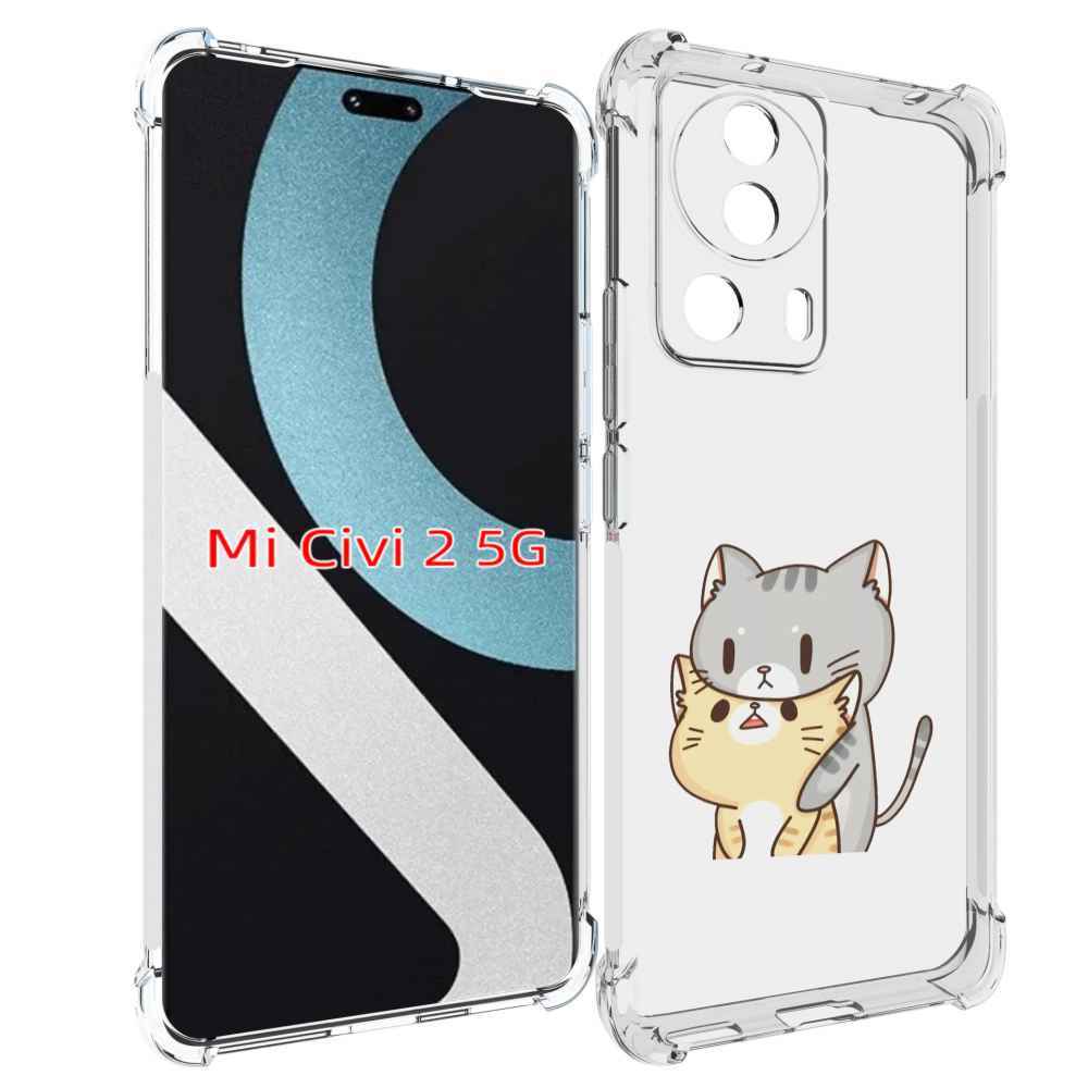 

Чехол MyPads любящие-коты для Xiaomi Civi 2, Прозрачный, Tocco