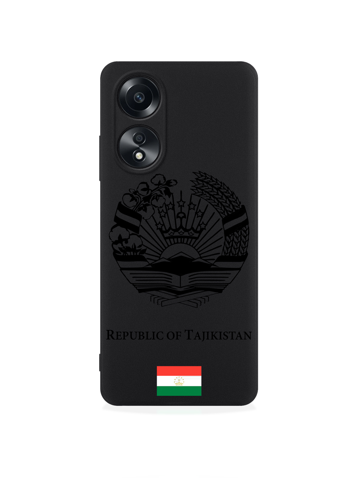 

чехол SignumCase для Oppo A58 4G Черный лаковый Герб Таджикистана, Oppo A58 4G
