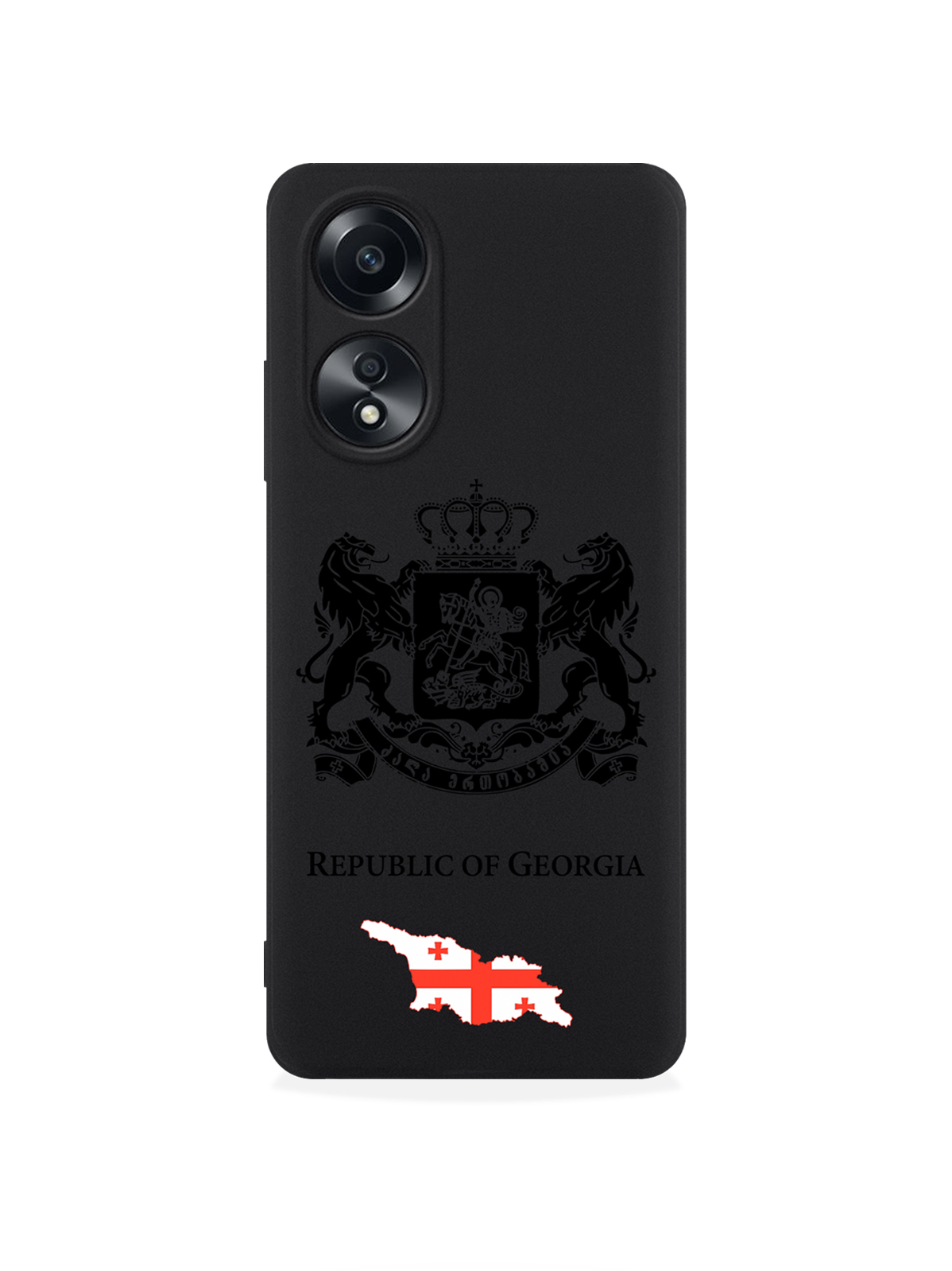

чехол SignumCase для Oppo A58 4G Черный лаковый Герб Грузии, Oppo A58 4G