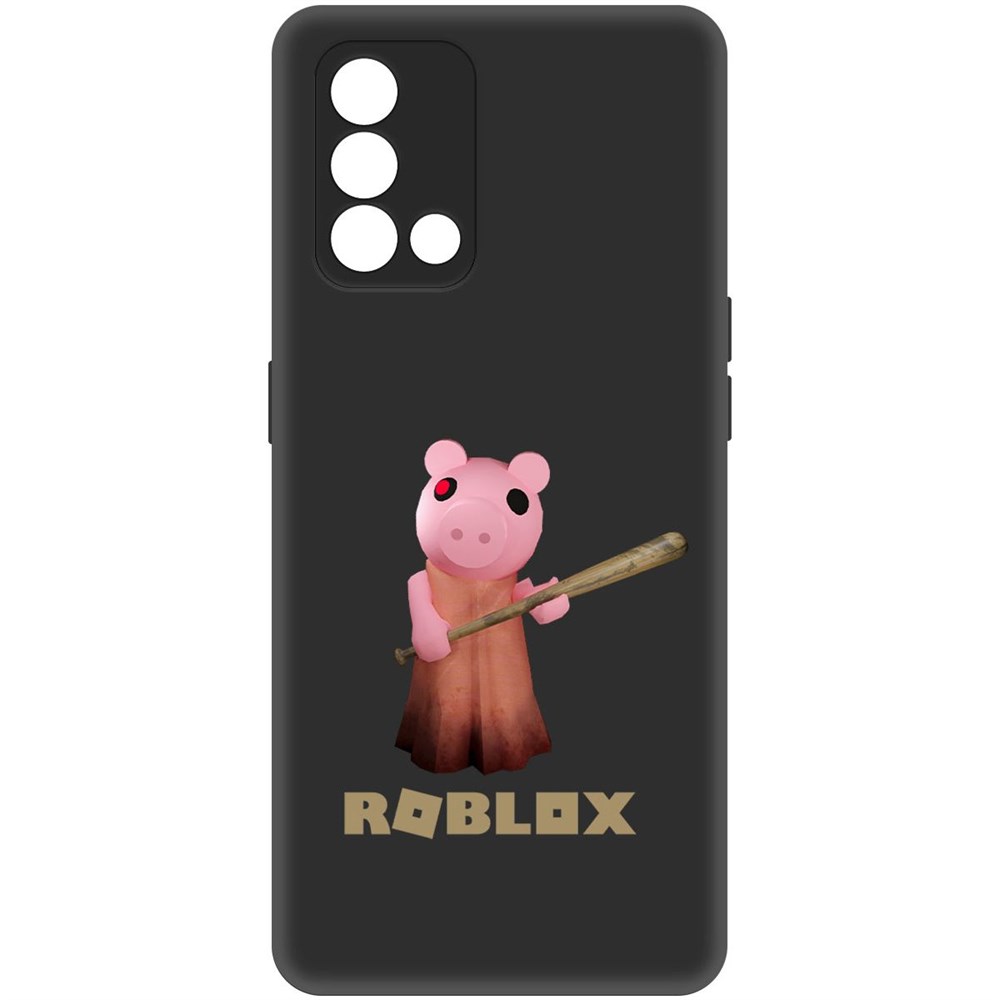 

Чехол-накладка Софт Roblox-Пигги для Oppo A74, Черный