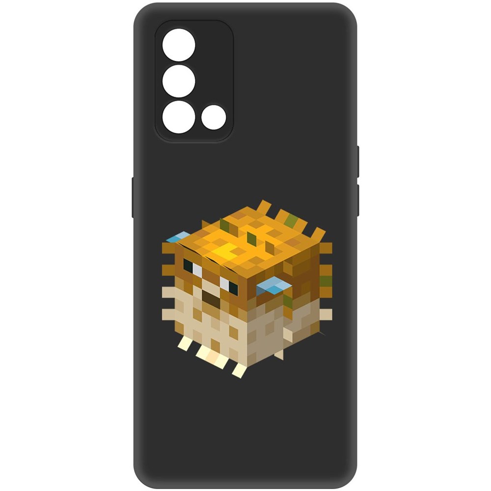 

Чехол-накладка Софт Minecraft-Иглобрюх для Oppo A74, Черный