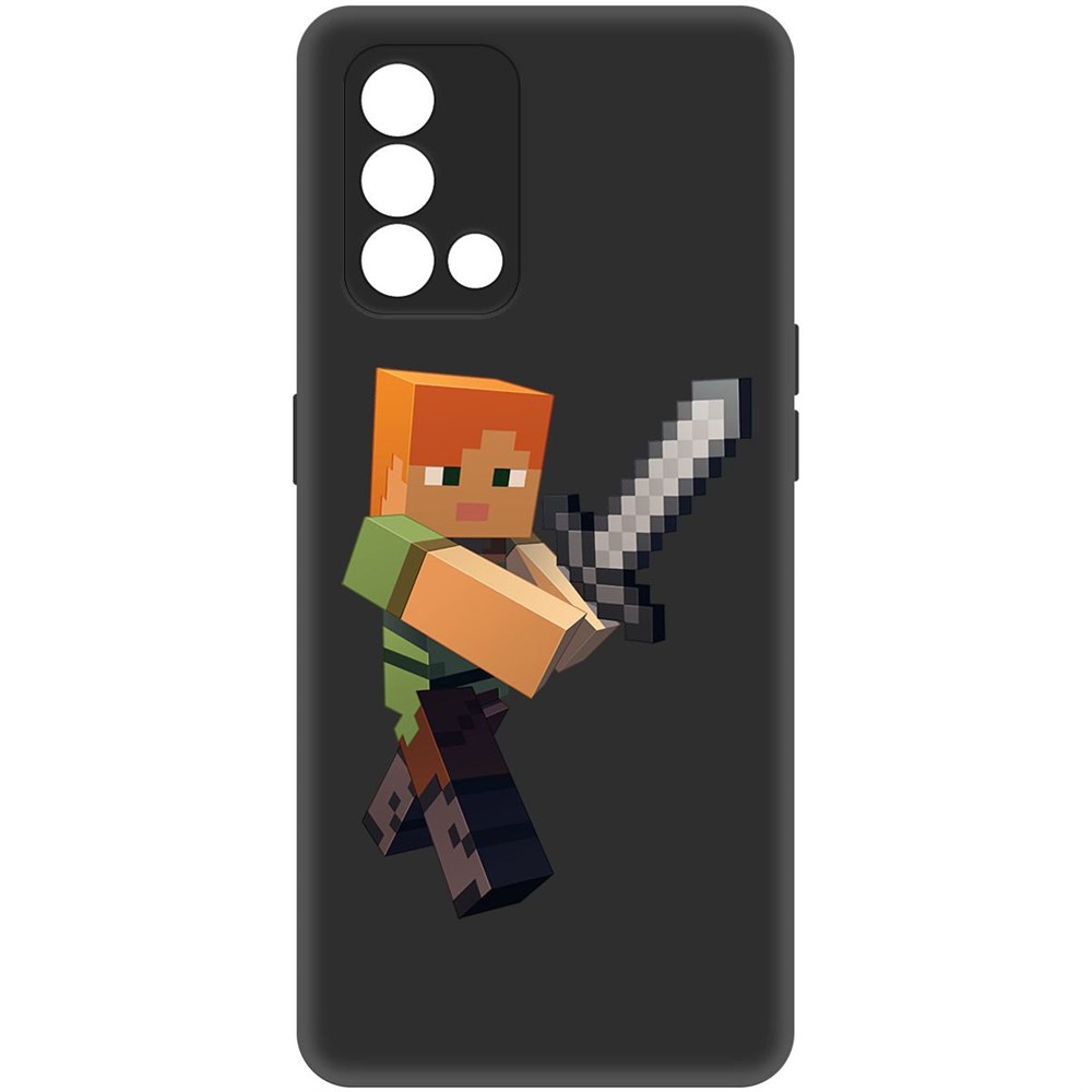 

Чехол-накладка Софт Minecraft-Алекс для Oppo A74, Черный