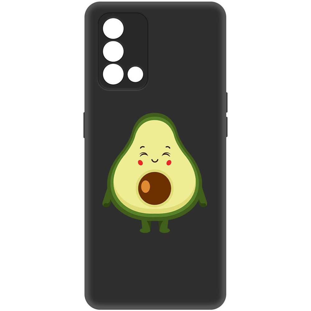 

Чехол-накладка Софт Авокадо Милый для Oppo A74, Черный