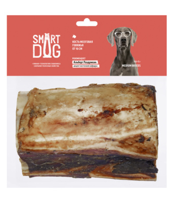 фото Лакомства для собак smart dog кость мозговая говяжья 10-12 см, 150 г, 6 шт