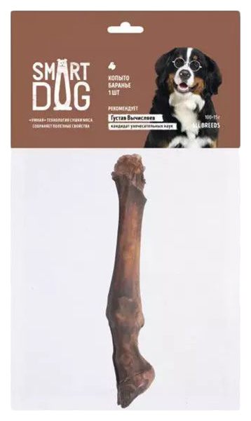 фото Лакомства для собак smart dog копыто баранье, 1 шт в упаковке, 100 г, 6 шт