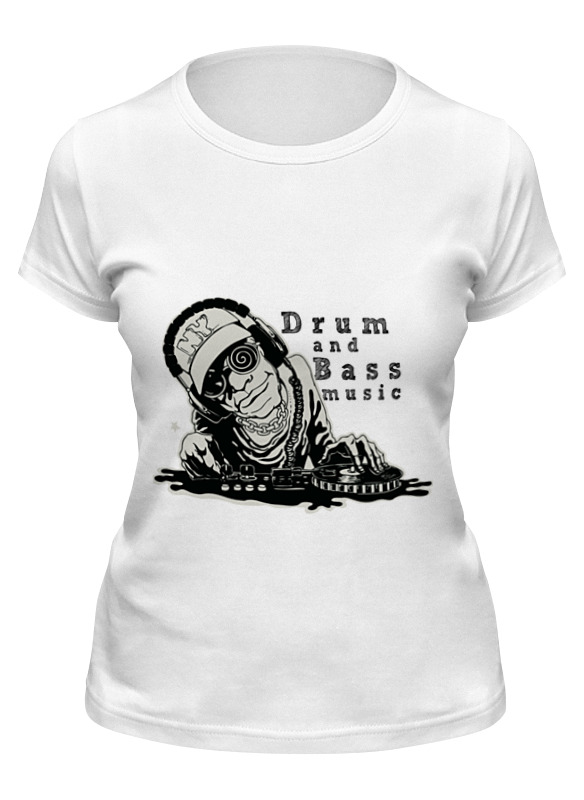 

Футболка женская Printio Drun and bass w белая 2XL, Белый, Drun and bass w