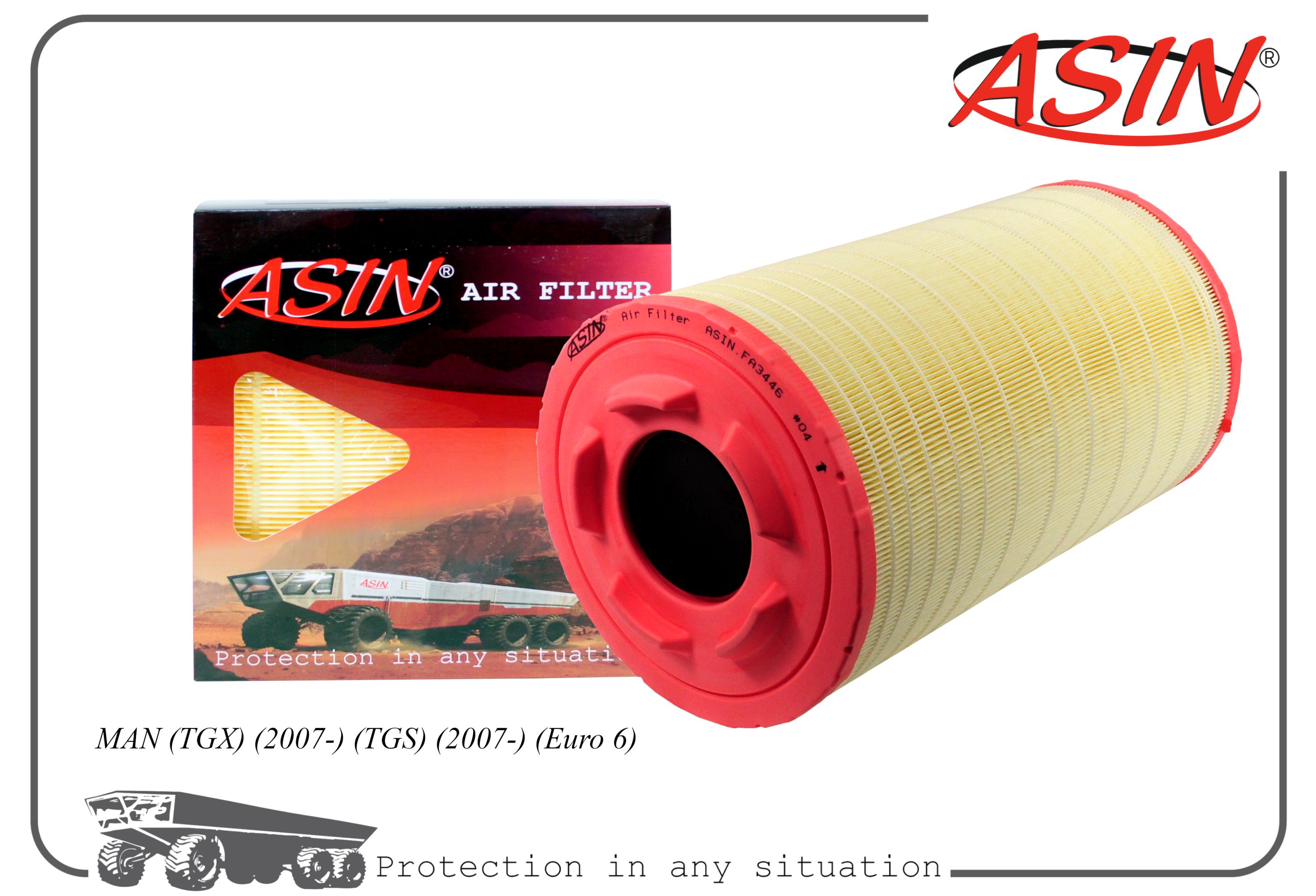 

Фильтр воздушный ASIN 81.08405-0033/ASIN.FA3446 ASIN MAN TGX 2007- TGS 2007- Euro 6