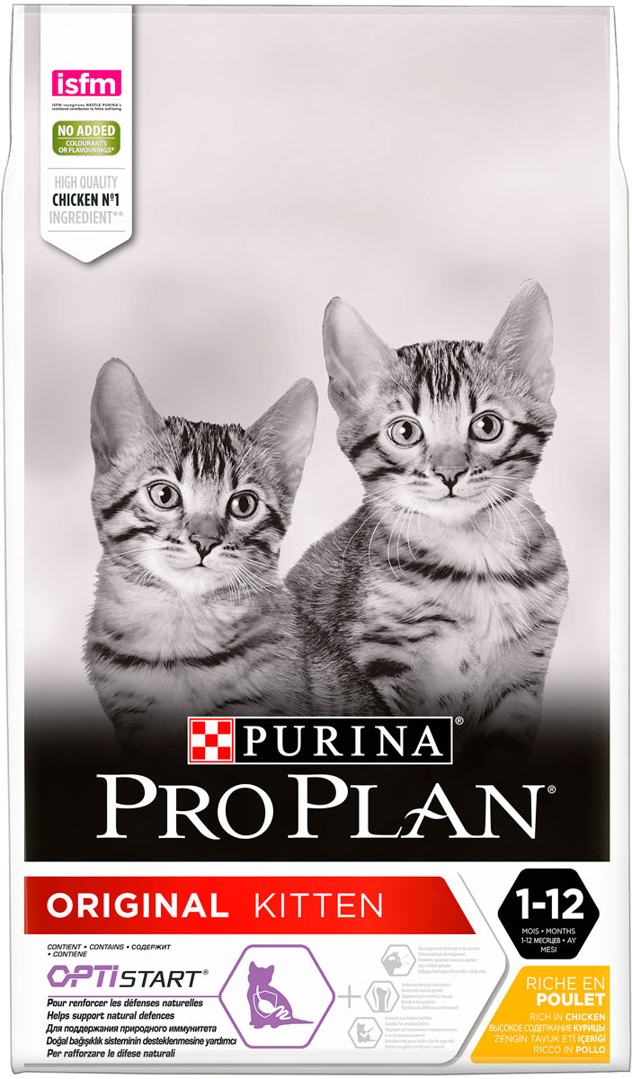 

Сухой корм для котят Pro Plan Kitten курица, 2 шт по 3 кг