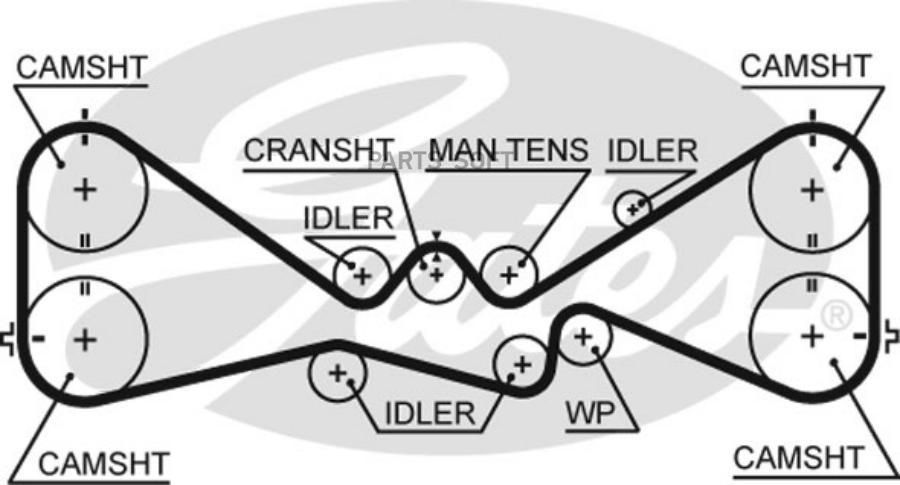 Ремень Грм Усиленый Для Subaru Impreza Ej20Ej25 Gates арт T328RB 19384₽