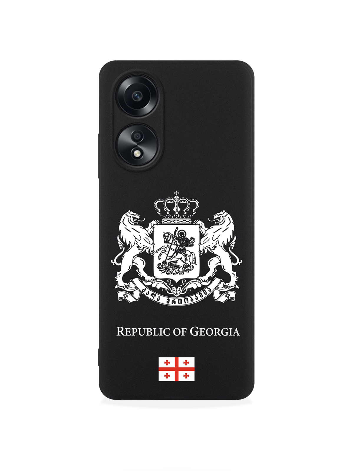 

чехол SignumCase для Oppo A58 4G Белый Герб Грузии, Золотистый;черный, Oppo A58 4G