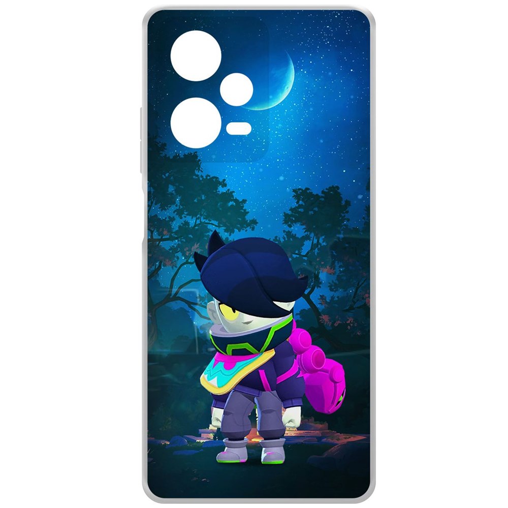 

Чехол-накладка Brawl Stars-Орочи Эдгар для Xiaomi Redmi Note 12 Pro+ 5G, Прозрачный