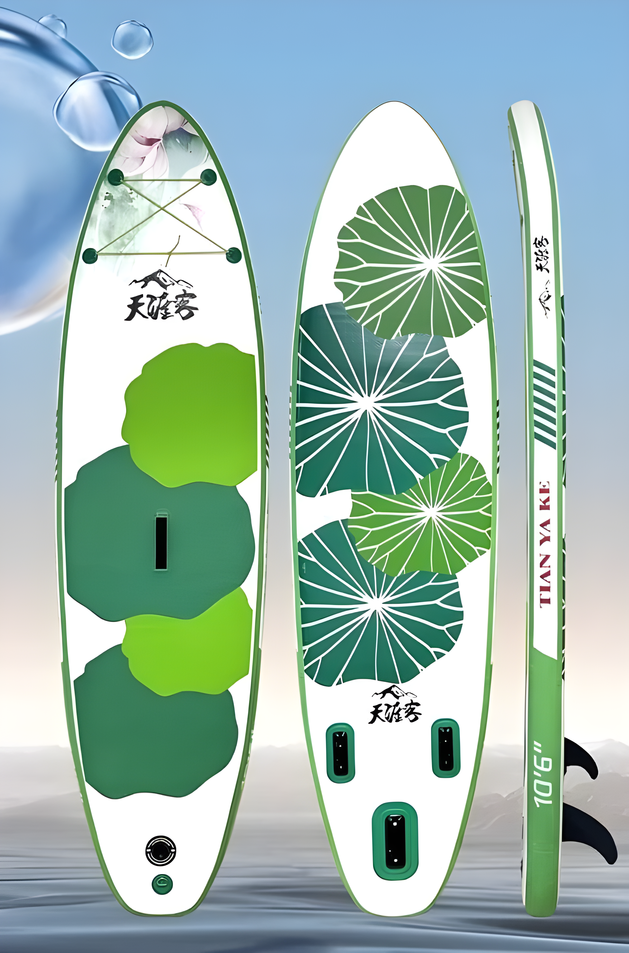 

SUP-борд TIAN YA KE SUPGRE04EN 335х81х15 см 150 кг зеленый, Белый;зеленый, SUP_JUNGLE